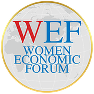 Logo del Women Economic Forum, que Karen Bruges preside en Colombia y California